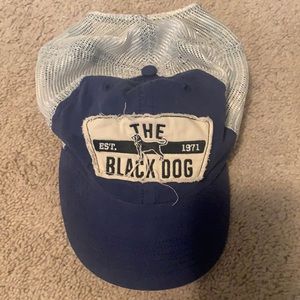 Black dog hat